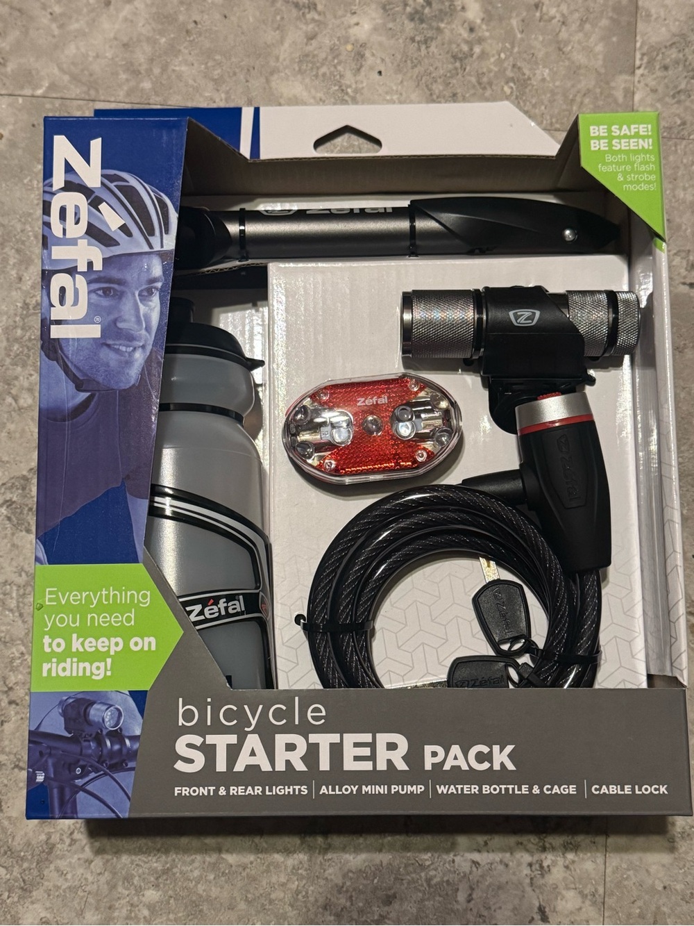 ZEF Kids Bicycle Starter Pack - Silver and Black